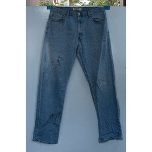 Levis 505 Regular‎ Fit Light Blue Jeans **THRASHED** 36x34